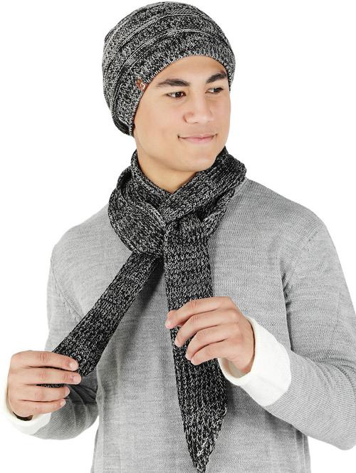 men self design beanie and muffler combo - 21671863 - Very Small Image - 1