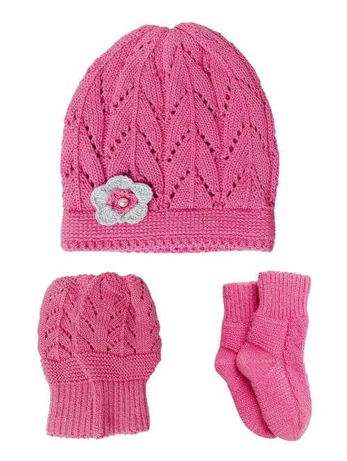kids solid beanie & gloves combo - 21671892 - Very Small Image - 1