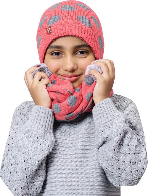 kids self design pack of 2 beanie & muffler combo - 21671896 - Very Small Image - 1