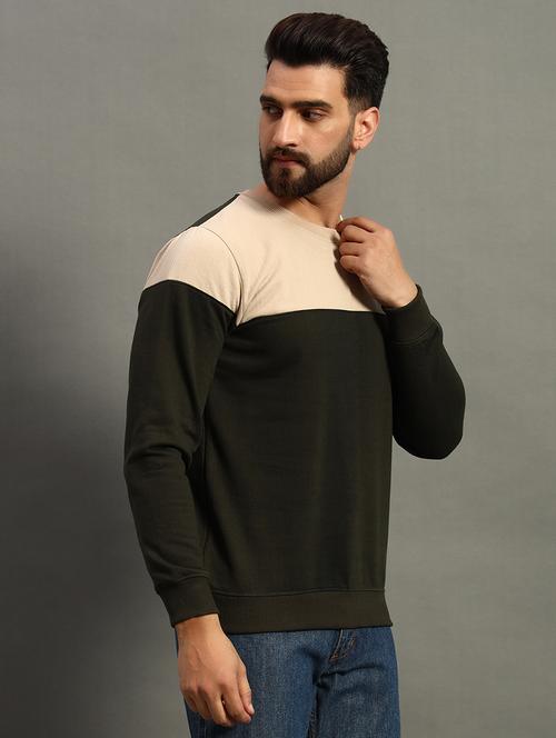 men long sleeve color block sweatshirt - 21672159 - Very Small Image - 1