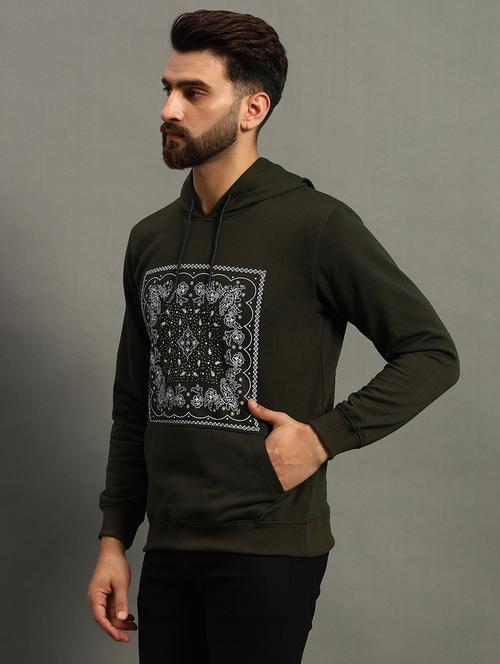 men long sleeves front print sweatshirt - 21672167 - Very Small Image - 1