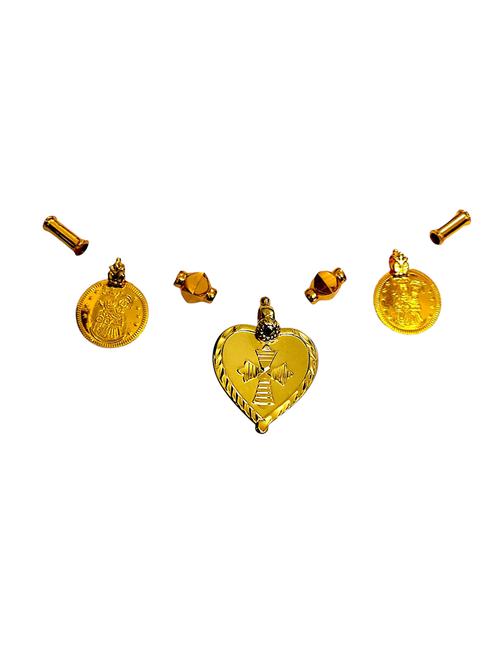 elegant gold toned pendant set for mangalsutra customization - 21672414 - Very Small Image - 1
