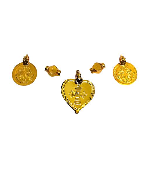 elegant gold toned pendant set for mangalsutra customization - 21672419 - Very Small Image - 1