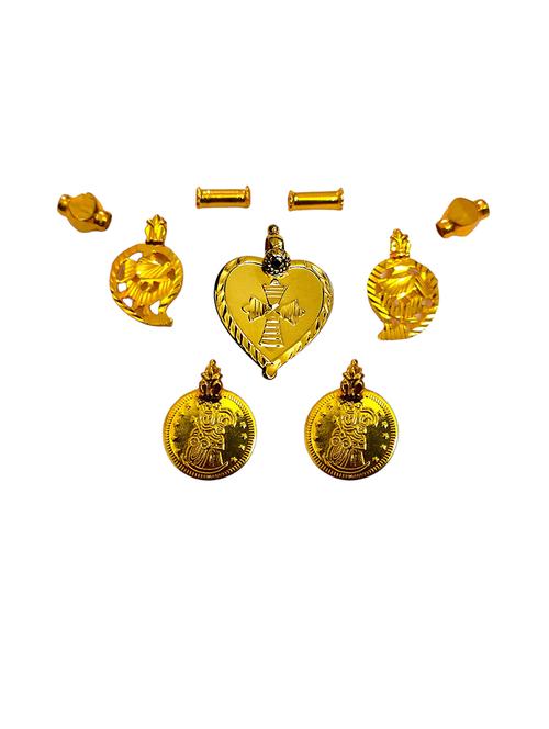 elegant gold toned pendant set for mangalsutra customization - 21672421 - Very Small Image - 1