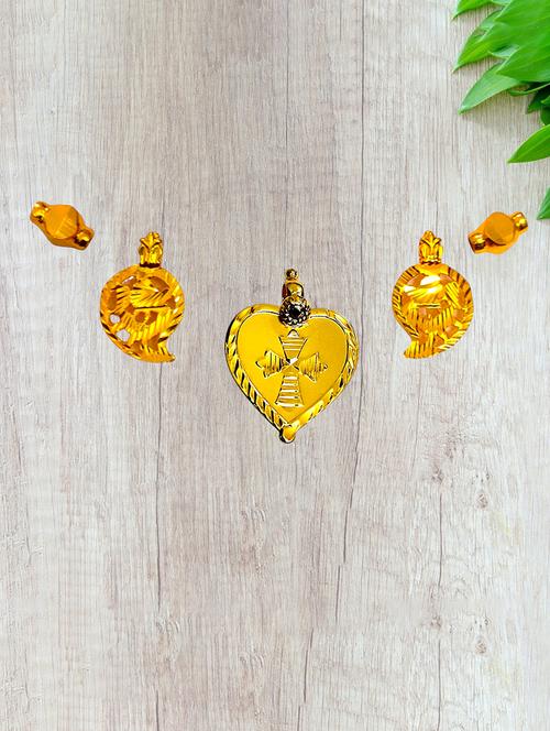 elegant gold toned pendant set for mangalsutra customization - 21672440 - Very Small Image - 1