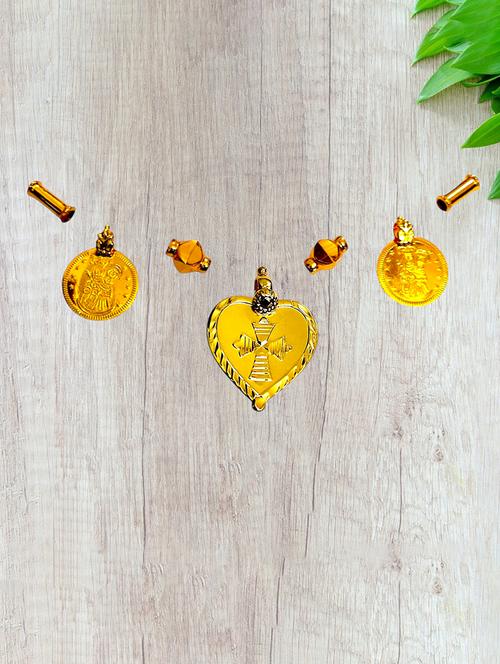 gold plated traditional necklace for women with elegant pendant - 21672446 - Very Small Image - 1