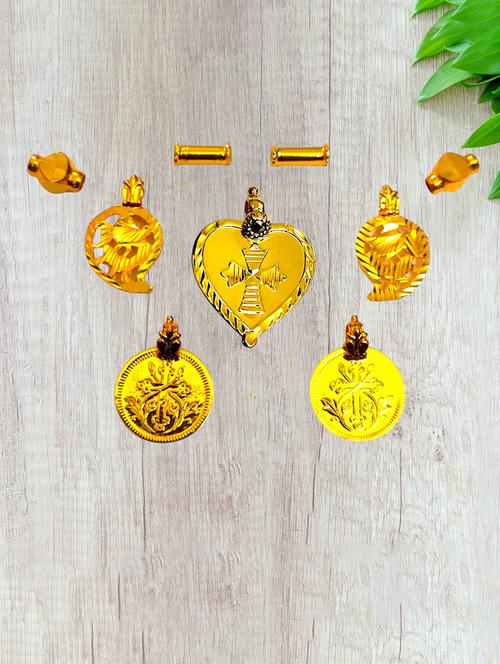 gold plated traditional necklace for women with elegant pendant - 21672454 - Very Small Image - 1