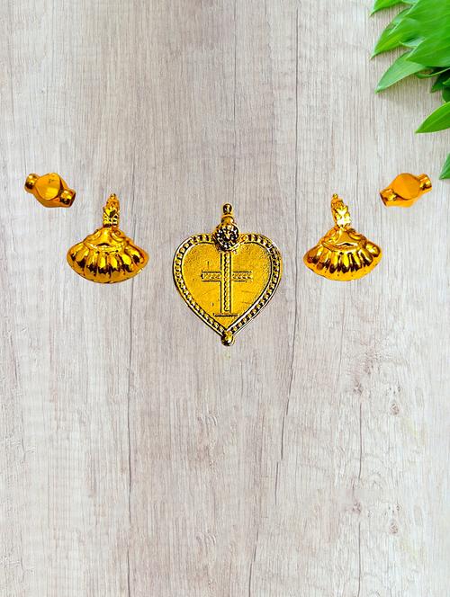 gold plated traditional necklace for women with elegant pendant - 21672487 - Very Small Image - 1