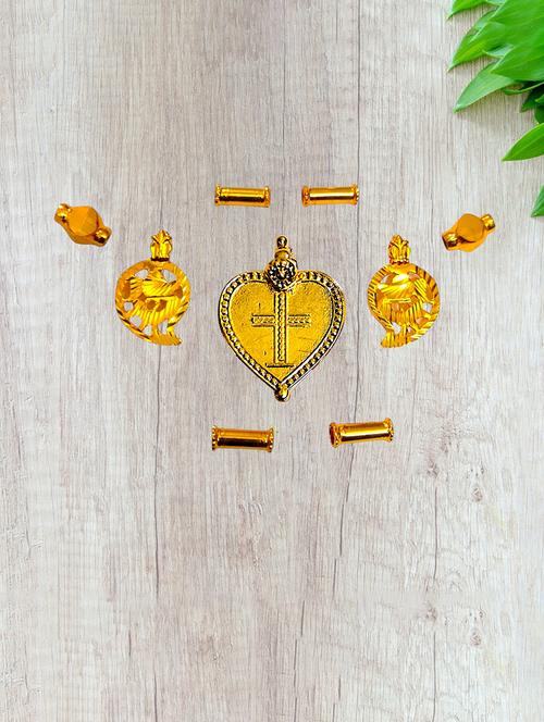 elegant gold toned pendant set for mangalsutra customization - 21672494 - Very Small Image - 1