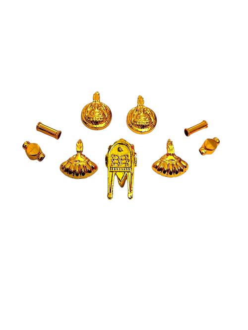 elegant gold toned pendant set for mangalsutra customization - 21672512 - Very Small Image - 1