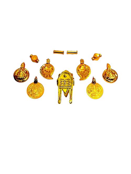 gold plated traditional necklace for women with elegant pendant - 21672516 - Very Small Image - 1