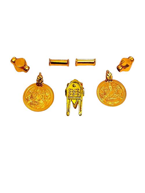 elegant gold toned pendant set for mangalsutra customization - 21672527 - Very Small Image - 1