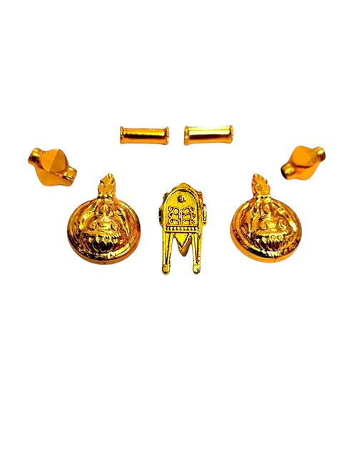 elegant gold toned pendant set for mangalsutra customization - 21672532 - Very Small Image - 1