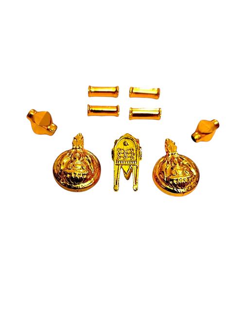 gold plated traditional necklace for women with elegant pendant - 21672534 - Very Small Image - 1