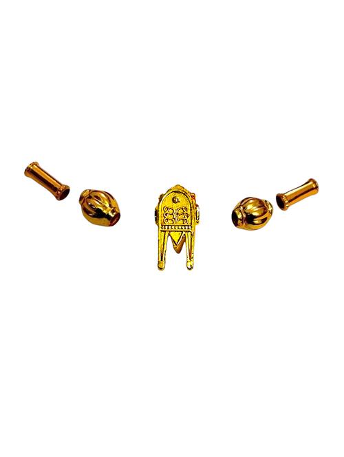 gold plated traditional necklace for women with elegant pendant - 21672536 - Very Small Image - 1