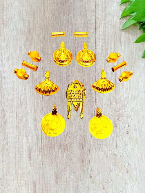 elegant gold toned pendant set for mangalsutra customization - 21672559 - Very Small Image - 1