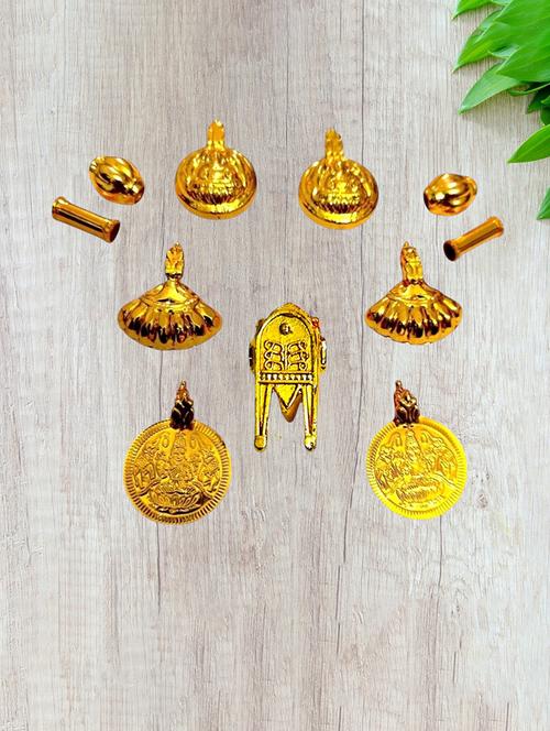 elegant gold toned pendant set for mangalsutra customization - 21672560 - Very Small Image - 1