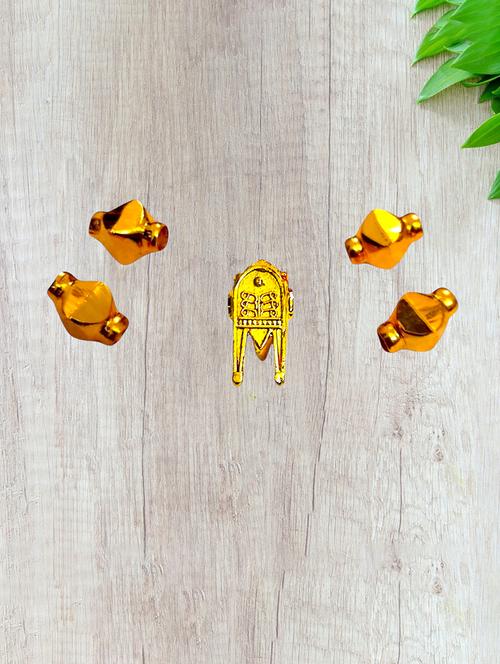 elegant gold toned pendant set for mangalsutra customization - 21672576 - Very Small Image - 1