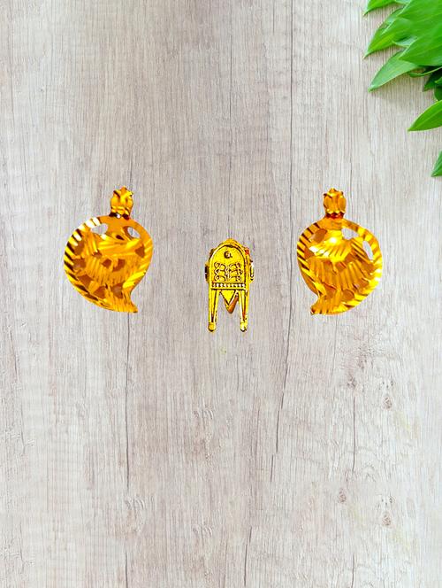 elegant gold toned pendant set for mangalsutra customization - 21672579 - Very Small Image - 1