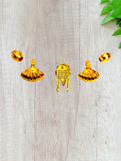 elegant gold toned pendant set for mangalsutra customization - 21672580 - Very Small Image - 1