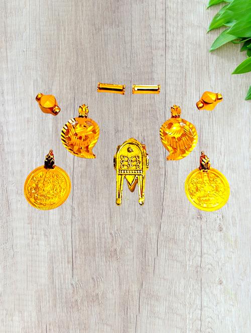 gold plated traditional necklace for women with elegant pendant - 21672585 - Very Small Image - 1