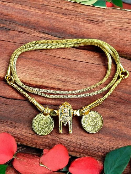 gold plated traditional necklace for women with elegant pendant - 21672628 - Very Small Image - 1