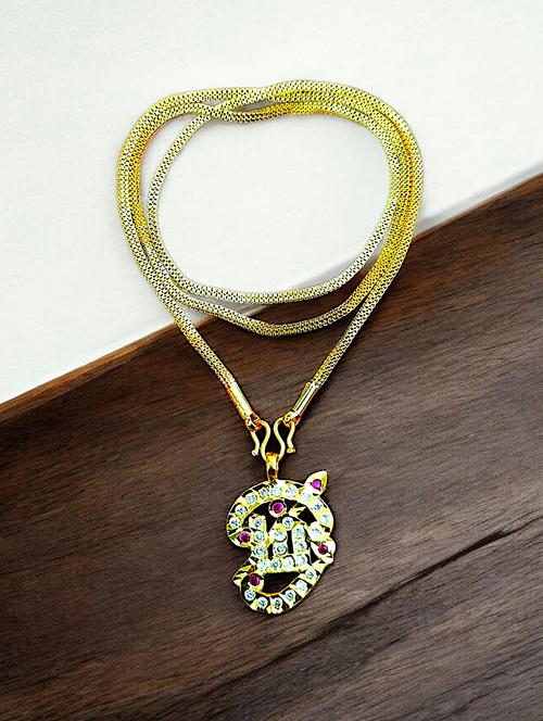 elegant gold toned pendant set for mangalsutra customization - 21672636 - Very Small Image - 1