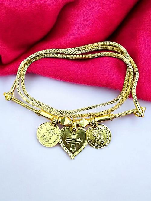 elegant gold toned pendant set for mangalsutra customization - 21672653 - Very Small Image - 1