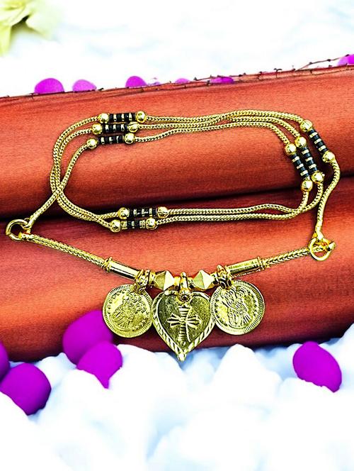 elegant gold toned pendant set for mangalsutra customization - 21672654 - Very Small Image - 1