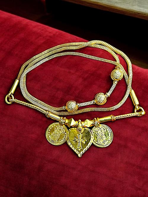 gold plated traditional necklace for women with elegant pendant - 21672655 - Very Small Image - 1