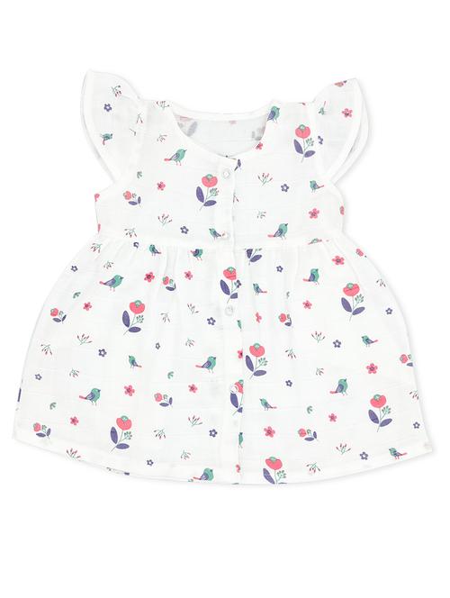 girls printed round neck frock - 21672826 - Very Small Image - 1