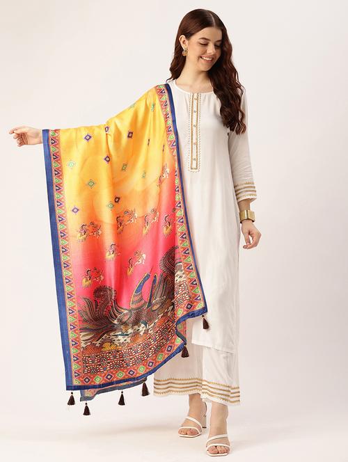 women multi color self design dupatta - 21672878 - Very Small Image - 1