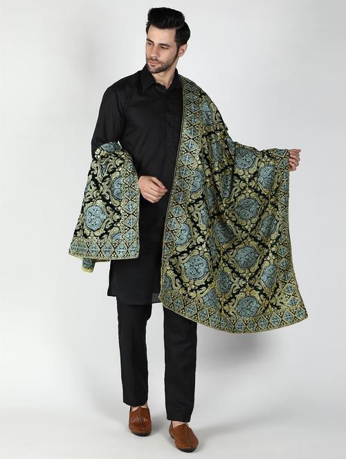 men elegant self design shawl - 21673252 - Very Small Image - 1