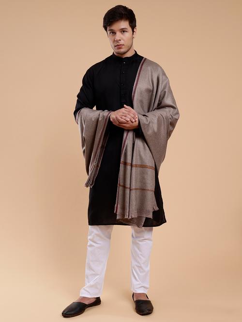 men elegant solid shawl - 21673275 - Very Small Image - 1