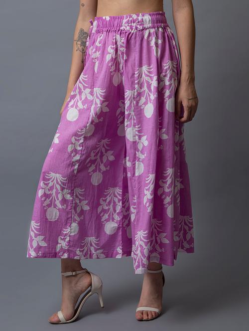 women floral printed flared palazzo - 21674052 - Very Small Image - 1