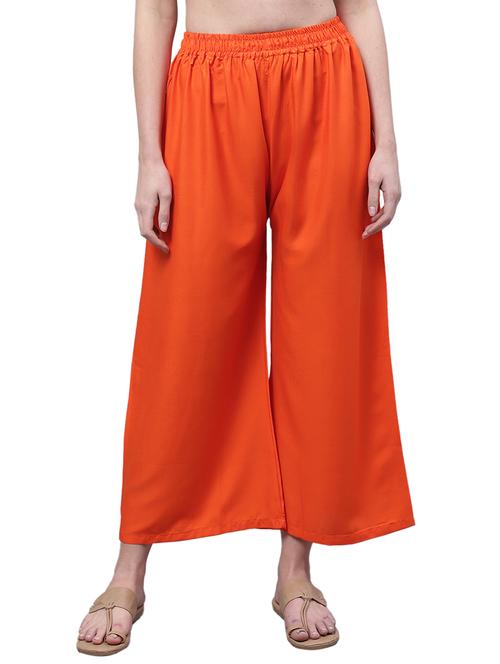 women solid straight fit palazzo - 21674064 - Very Small Image - 1