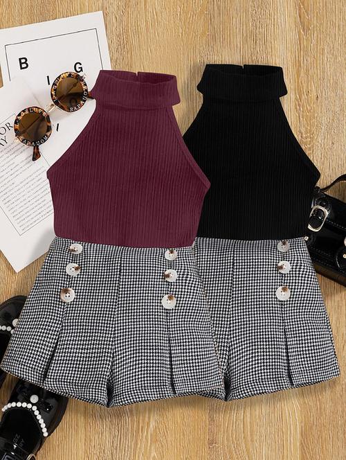 girls pack of 2 shorts & top set - 21674091 - Very Small Image - 1