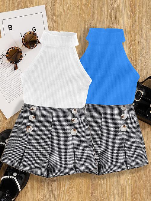 girls pack of 2 top & shorts set - 21674095 - Very Small Image - 1