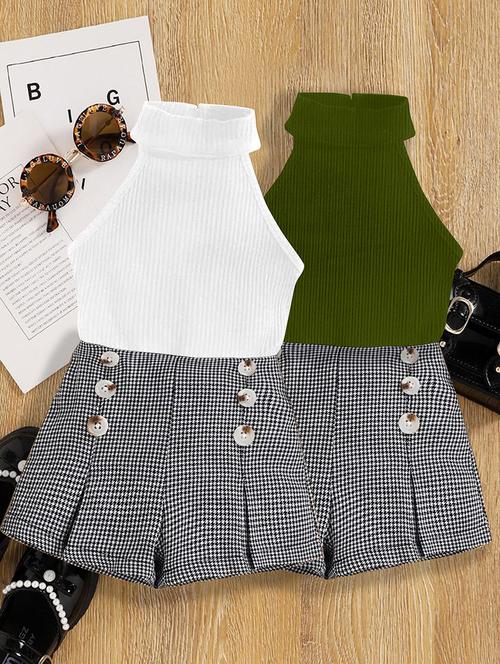 girls pack of 2 shorts & top set - 21674100 - Very Small Image - 1
