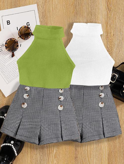 girls pack of 2 top & shorts set - 21674146 - Very Small Image - 1