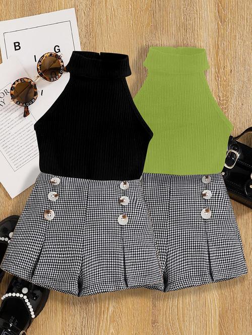 girls pack of 2 top & shorts set - 21674284 - Very Small Image - 1