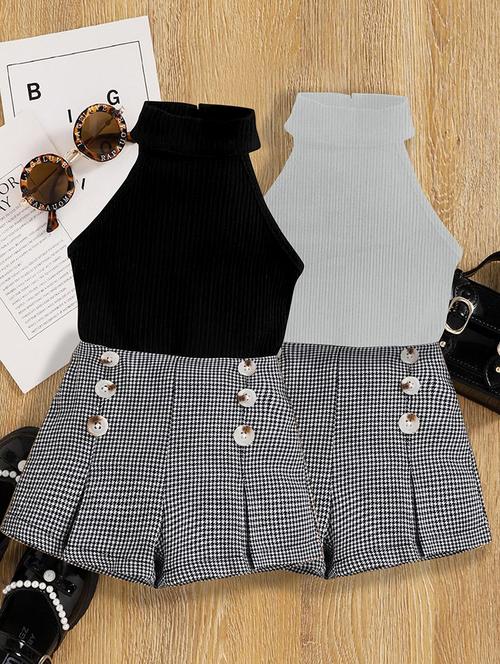 girls pack of 2 top & shorts set - 21674287 - Very Small Image - 1