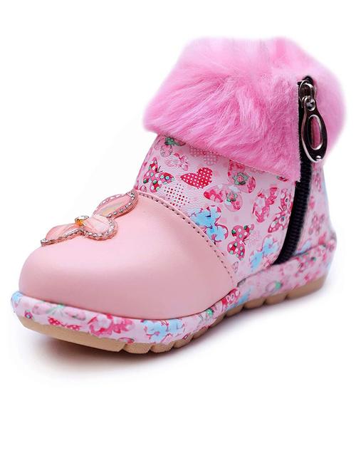 girls pink printed leatherette boots - 21674925 - Very Small Image - 1