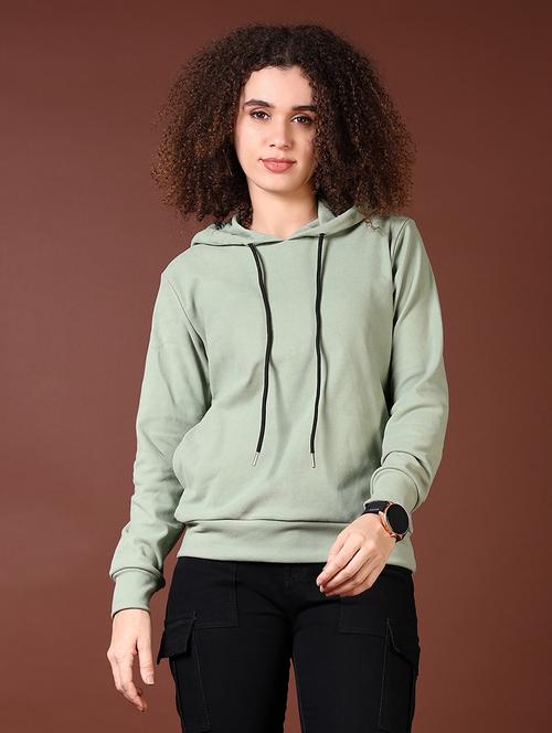women long sleeves plain sweatshirt - 21675033 - Very Small Image - 1