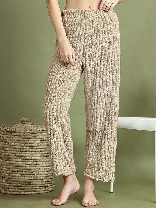 women solid relaxed fit winter wear pajama - 21675439 - Very Small Image - 1