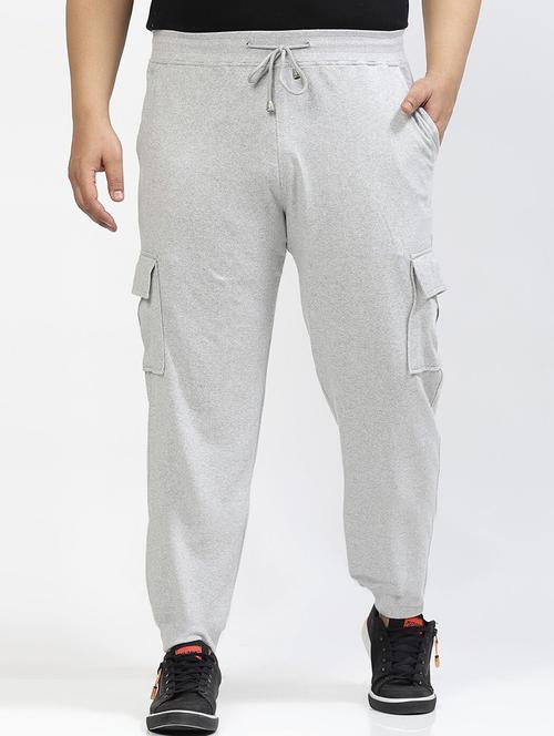 men solid mid rise plus size cargo - 21675526 - Very Small Image - 1
