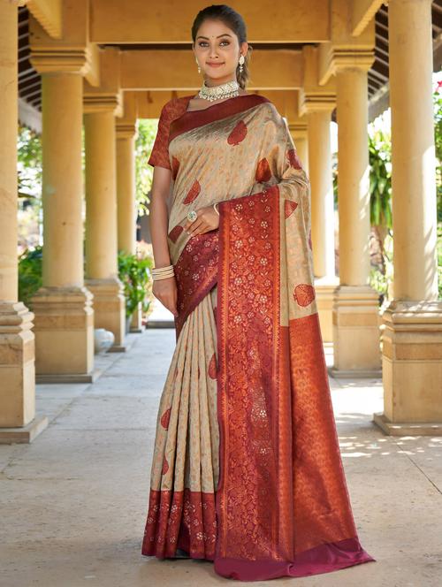 women self design banarasi saree - 21675945 - Very Small Image - 1