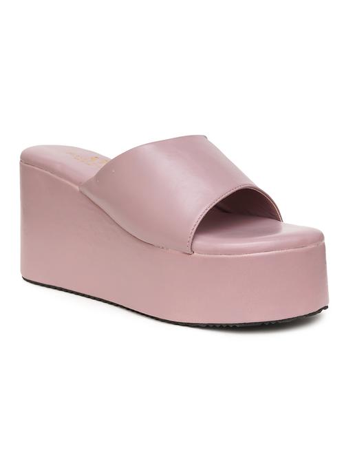 women solid slip on wedge sandal - 21676045 - Very Small Image - 1