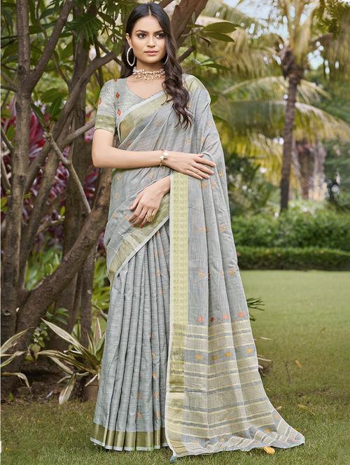 women self design handloom saree with blouse - 21677161 - Very Small Image - 1