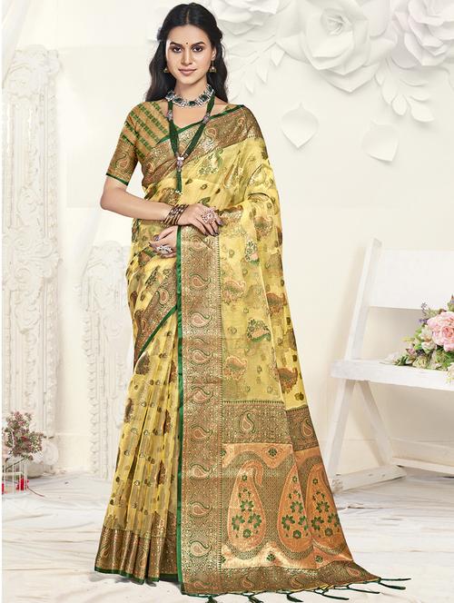 women self design bordered saree with blouse - 21677266 - Very Small Image - 1